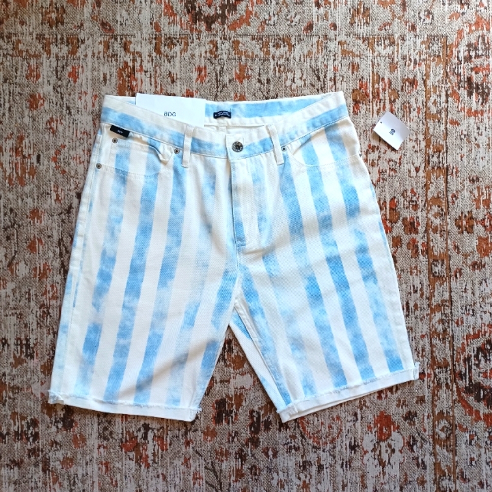 BDG Vertical Striped Slim Cut Off Short